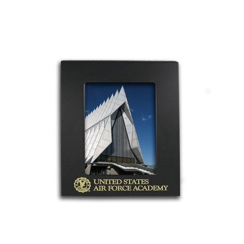 Air Force Academy 4x6 engraved black metal picture frame gift