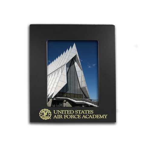Air Force Academy 5x7 engraved black metal picture frame gift