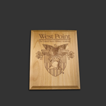 4x6 Red Alder West Point Award Plaque