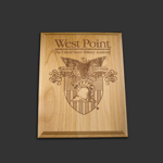 5x7 Red Alder West Point Award Plaque