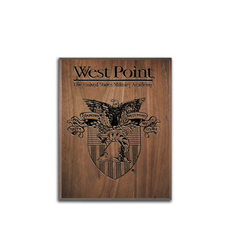 West Point 5x7 walnut plaque