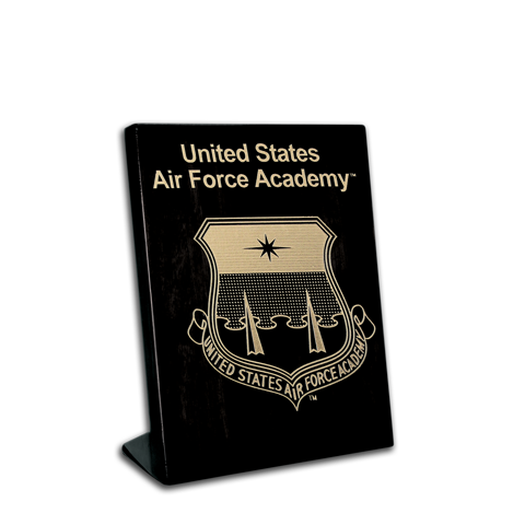 Air Force Academy Black Lacquer 5x7 stand-up plaque