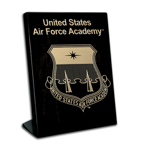 Air Force Academy Black Lacquer 7x9 stand-up plaque